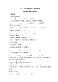 2023年人教版数学七年级下册《实数》期末巩固练习（含答案）