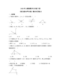 2023年人教版数学七年级下册《相交线与平行线》期末巩固练习（含答案）