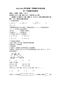 广东省广州市外国语学校2022_2023学年七年级下学期期中考试数学试题(无答案)