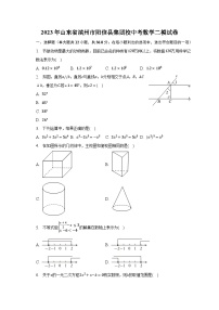 2023年山东省滨州市阳信县集团校中考数学二模试卷（含解析）