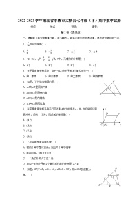 2022-2023学年湖北省孝感市大悟县七年级（下）期中数学试卷（含解析）