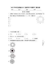 2023年河北省衡水市三校联考中考数学二模试卷（含解析）