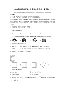 2023年湖北省武汉市江岸区中考数学一模试卷(含解析)