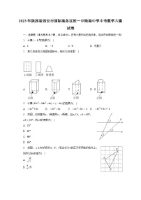 2023年陕西省西安国际港务区铁一中陆港中学中考数学六模试卷(含答案)