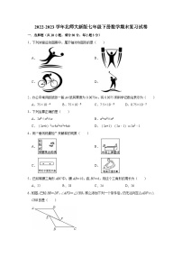 2022-2023学年北师大新版七年级下册数学期末复习试卷1(含解析)