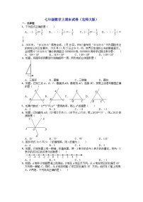 北师大版七年级数学上期末试卷-