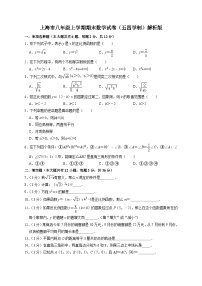 沪教版(上海)八年级第一学期数学期末试卷 (4)