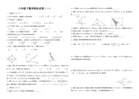 八年级下数学期末试卷-2套三(附答案)