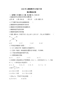 2023年人教版数学七年级下册期末模拟试卷（含答案）