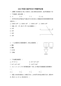 2023年四川省泸州市中考数学试卷及答案解析