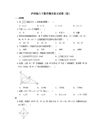 2022-2023学年沪科版八年级下册数学期末复习试卷（四）