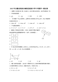 2023年安徽省芜湖市南陵县桃园中学中考数学一模试卷（含解析）