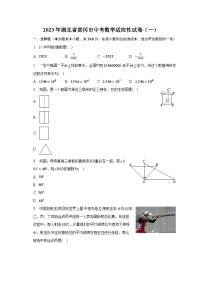 2023年湖北省黄冈市中考数学适应性试卷（一）（含解析）