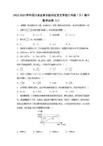 2022-2023学年四川省宜宾市叙州区龙文学校八年级（下）期中数学试卷（1）（含解析）