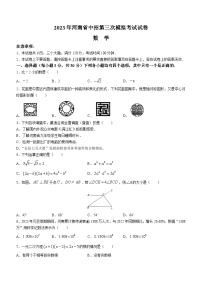 2023年河南省新乡市延津县中考三模数学试题(含答案)