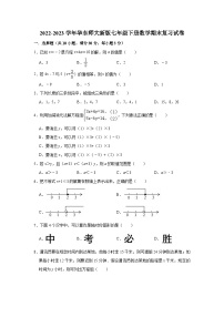 2022-2023学年华东师大新版七年级下册数学期末复习试卷1(含解析)