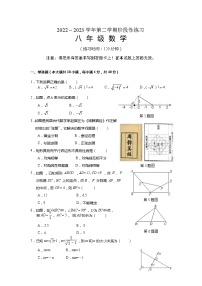 福建省龙岩市漳平市2022-2023学年八年级下学期期中阶段性练习数学试卷(含答案)