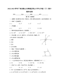 2022-2023学年广东省佛山市禅城区荣山中学七年级（下）期中数学试卷（含解析）