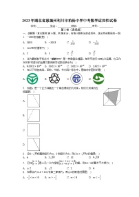 2023年湖北省恩施州利川市柏杨中学中考数学适应性试卷（含解析）