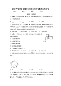 2023年吉林省白城市大安市三校中考数学三模试卷（含解析）