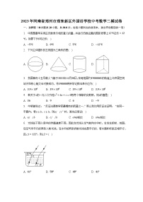 2023年河南省郑州市郑东新区外国语学校中考数学二模试卷（含解析）