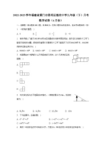 2022-2023学年福建省厦门市思明区莲花中学九年级（下）月考数学试卷（4月份）（含解析）