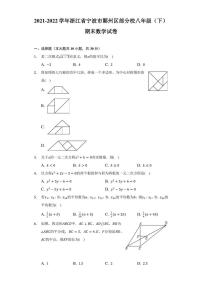 2021-2022学年浙江省宁波市鄞州区部分校八年级下学期期末考试数学试题(解析版)