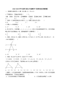 北师大版七年级数学下册期末综合测试题（无答案）