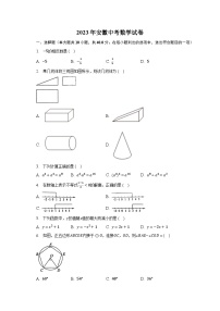 2023年安徽中考数学试卷（含解析）