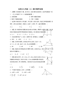 北师大九年级上册数学期中测试卷5（含解析）