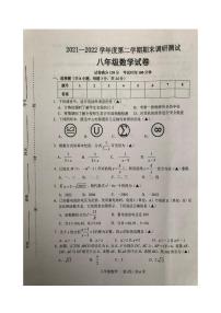 江苏省宿迁市宿城区2021-2022学年八年级下学期期末调研测试数学试题