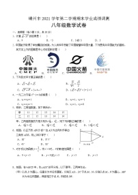 浙江省绍兴市嵊州市2021-2022学年八年级下学期期末学业成绩调测数学试题