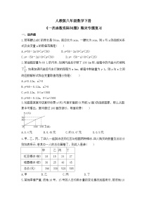 人教版八年级数学下册《一次函数实际问题》期末专题复习(含答案)