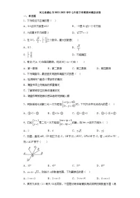 河北省唐山市2022-2023学年七年级下学期期末模拟数学试卷+