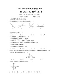 2023年重庆市江津区12校联盟学校七下期中数学试题(含答案)