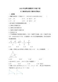 2023年北师大版数学八年级下册《三角形的证明》期末巩固练习(含答案)