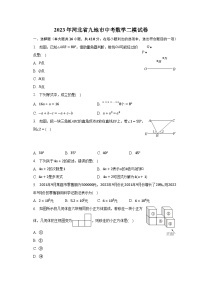 2023年河北省九地市中考数学二模试卷（含解析）