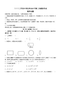 2023年山东省聊城市莘县中考三模数学试题（含答案）