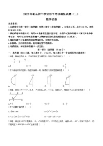 2023年陕西省咸阳市乾县中考三模数学试题（含答案）