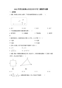 河北省唐山市迁安市2022届九年级下学期第二次模拟考试数学试卷(含解析)