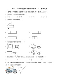 辽宁省抚顺市东洲区2023届九年级中考模拟检测（二）数学试卷(含解析)