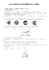 2023.6济南市章丘双语学校七年级下数学月考（无答案）