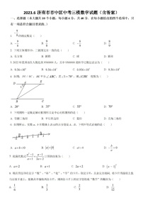 2023.6济南市市中区中考三模数学试题（含答案）