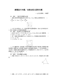 人教版数学八年级下册精品专题解题技巧专题：勾股定理与面积问题