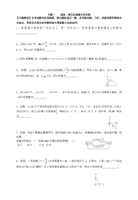 中考数学 第二轮复习  专题一    选择、填空压轴题专项训练（word版无答案）