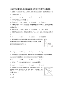 2023年安徽省合肥市瑶海区部分学校中考数学三模试卷（含解析）