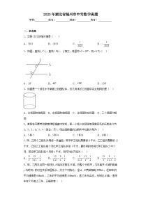 2023年湖北省随州市中考数学真题（含答案）