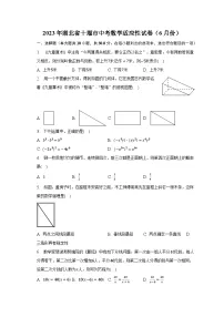 2023年湖北省十堰市中考数学适应性试卷（6月份）-普通用卷