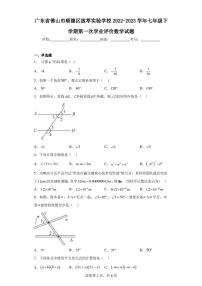 广东省佛山市顺德区拔萃实验学校2022-2023学年七年级下学期第一次学业评价数学试题