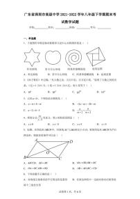 广东省深圳市高级中学2021-2022学年八年级下学期期末考试数学试题